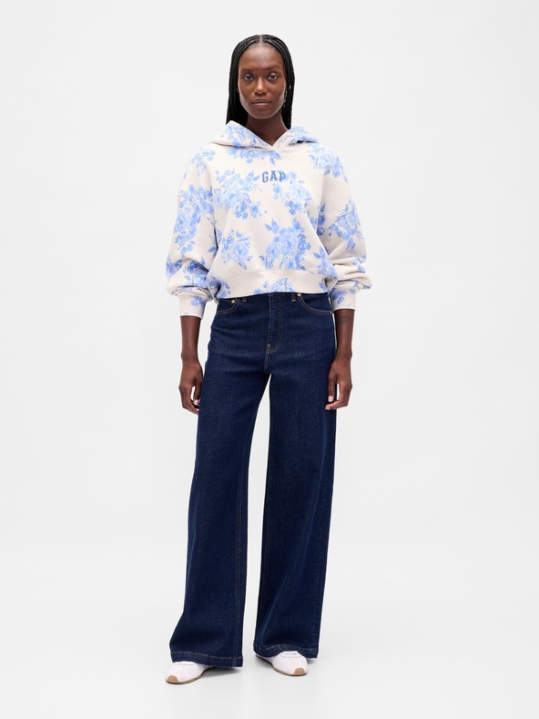 GAP Logós kapucnis pulóver Cropped GAP