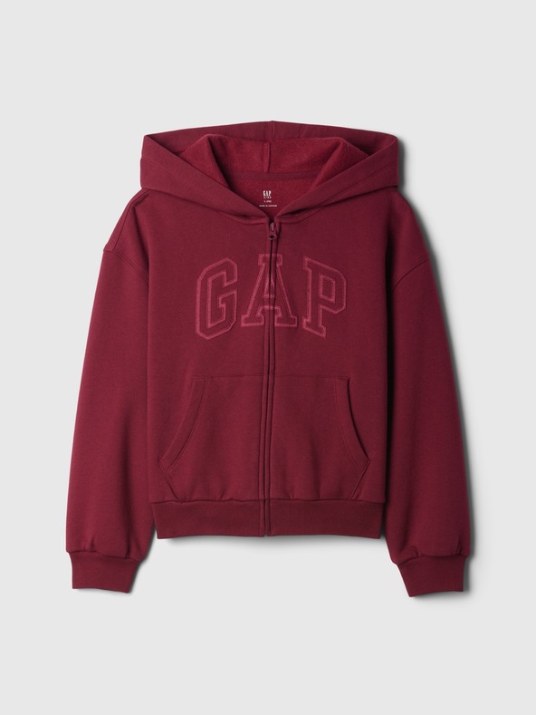 GAP Gyerek pulóver logóval és fleece béléssel GAP