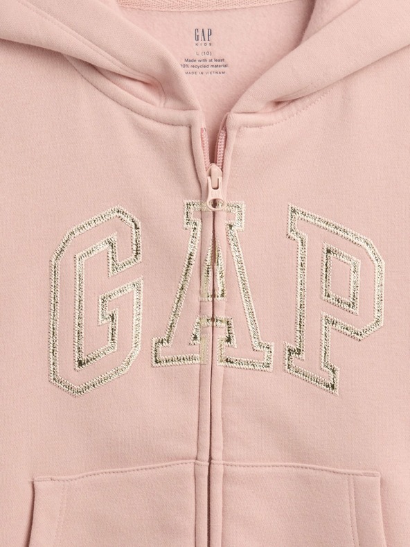 GAP Gyerek pulóver logóval és fleece béléssel GAP