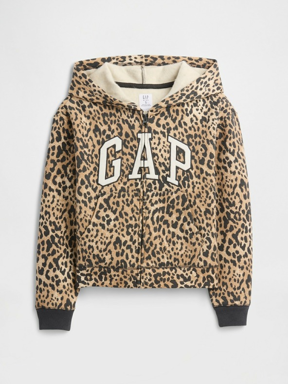 GAP Gyerek pulóver logóval és fleece béléssel GAP