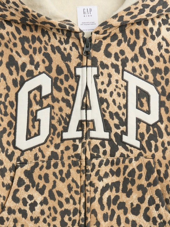 GAP Gyerek pulóver logóval és fleece béléssel GAP