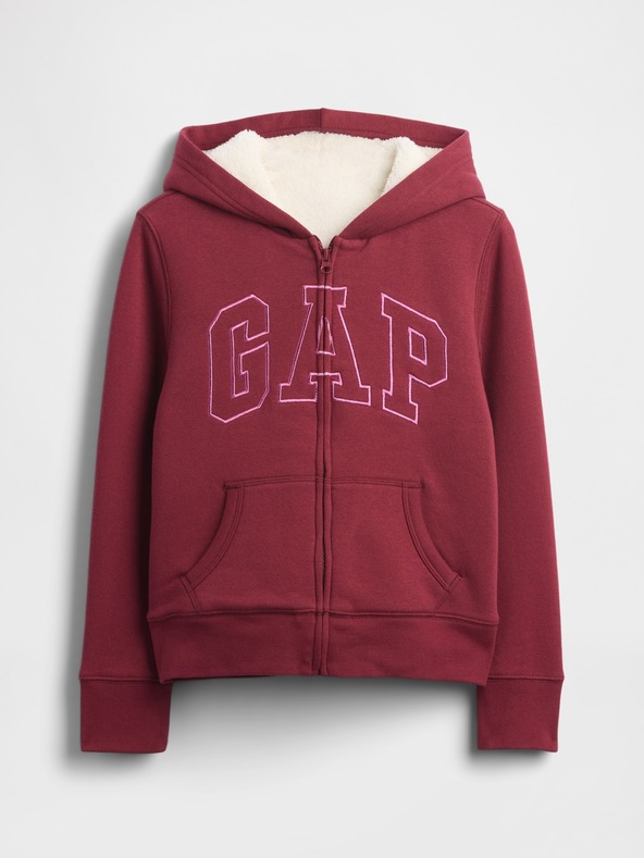 GAP Gyerek bélelt Logo Fleece pulóver GAP