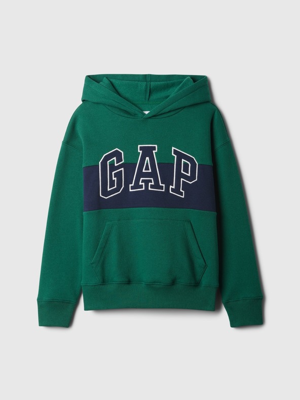 GAP Gyerek pulóver logóval és fleece béléssel GAP