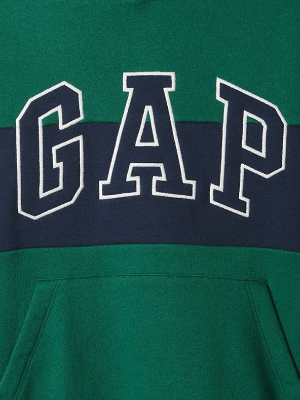 GAP Gyerek pulóver logóval és fleece béléssel GAP