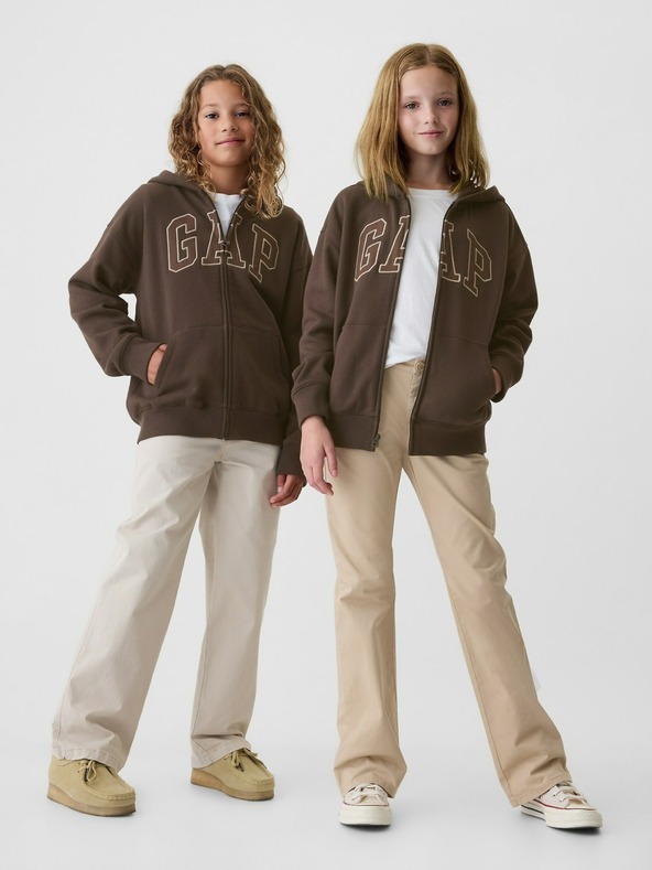 GAP Gyerek pulóver logóval és fleece béléssel GAP
