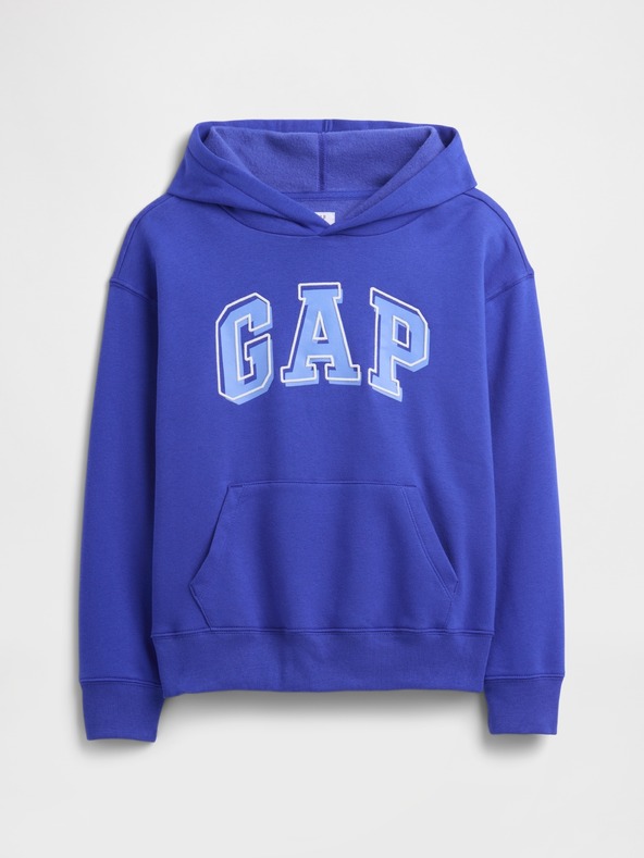 GAP Gyerek pulóver logóval és fleece béléssel GAP