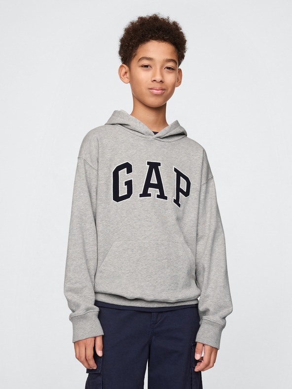 GAP Gyerek pulóver logóval és fleece béléssel GAP