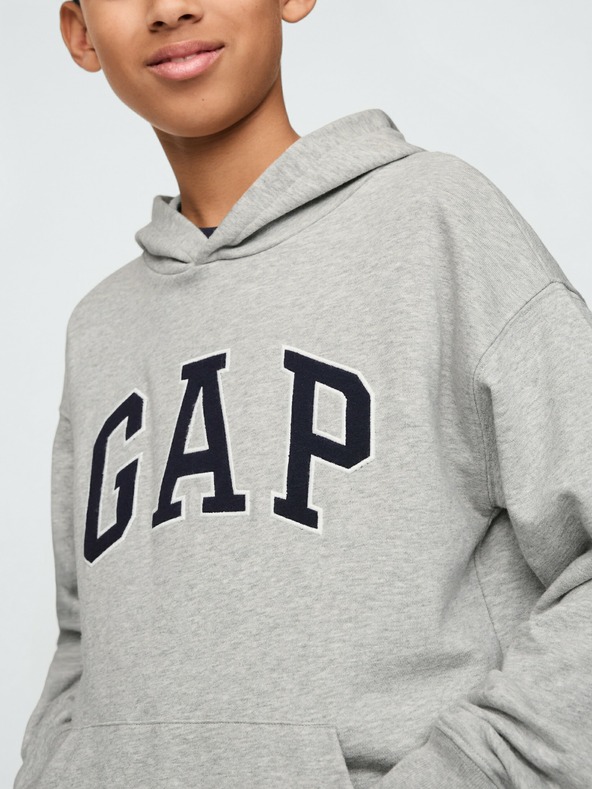 GAP Gyerek pulóver logóval és fleece béléssel GAP