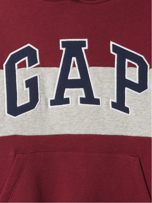 GAP Gyerek pulóver logóval és fleece béléssel GAP