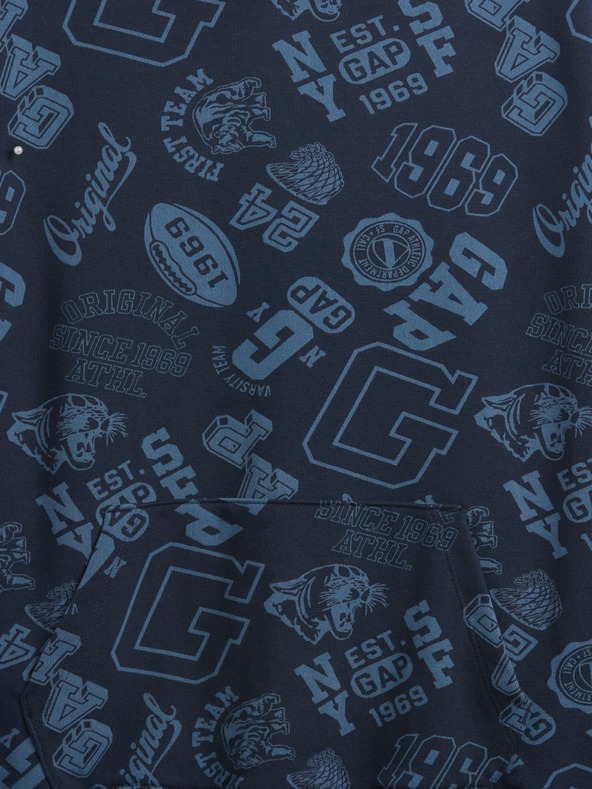 GAP Gyerek pulóver logóval és fleece béléssel GAP