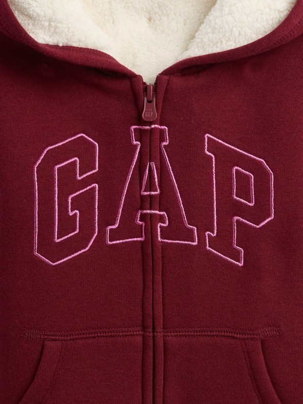 GAP Baby meleg pulóver Logo Sherpa GAP