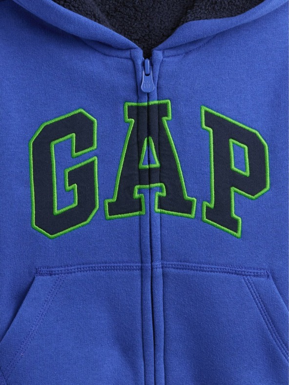GAP Baby meleg pulóver Logo Sherpa GAP