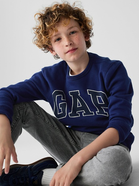 GAP Gyerek pulóver logóval és fleece béléssel GAP