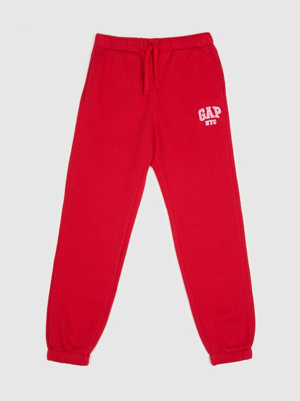 GAP Gyerek fleece sportnadrág logóval army GAP