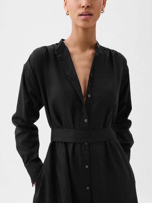 GAP Vászon inges oversize ruha GAP