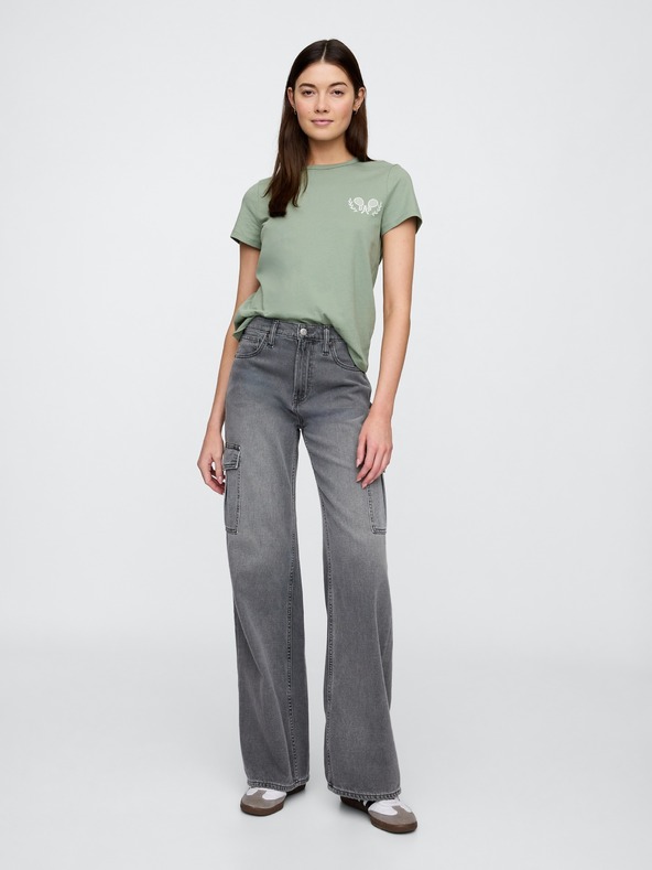 GAP GAP logó v-ss camo arch póló