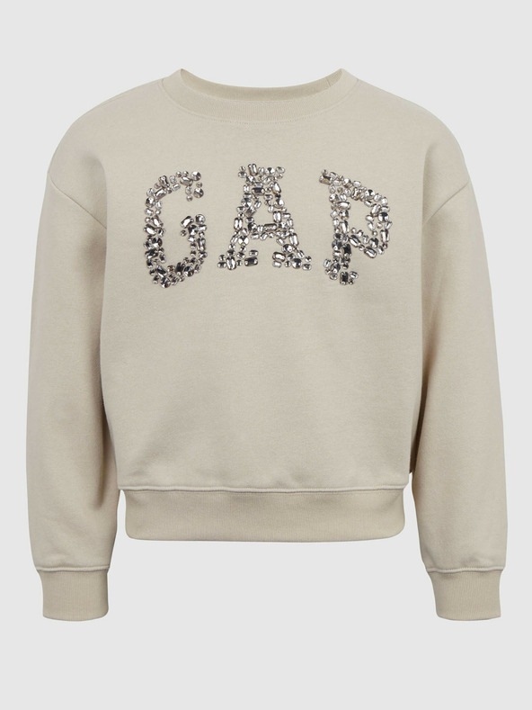 GAP Gyerek pulóver logóval és fleece béléssel GAP