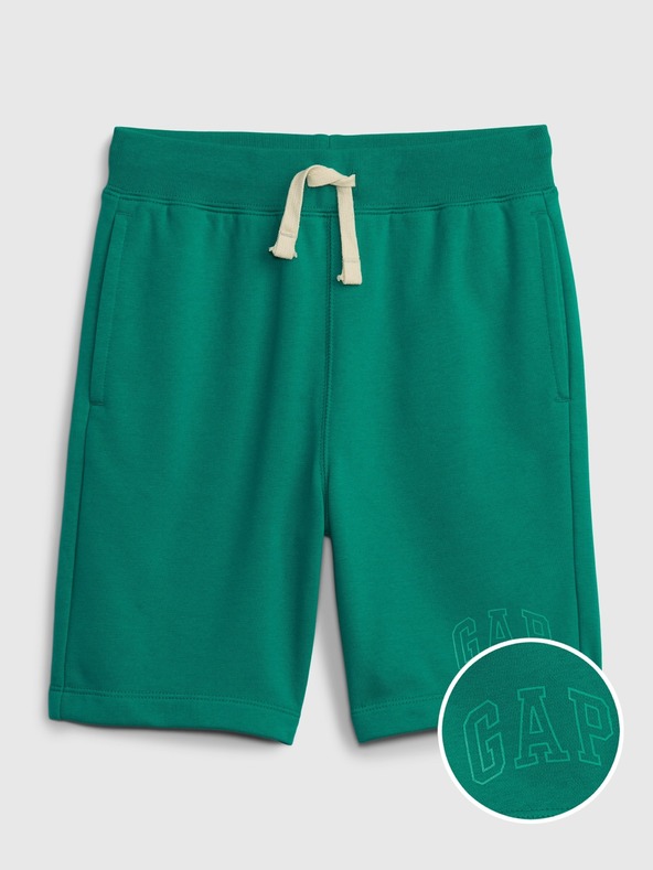 GAP Gyerek fleece sportnadrág logóval army GAP