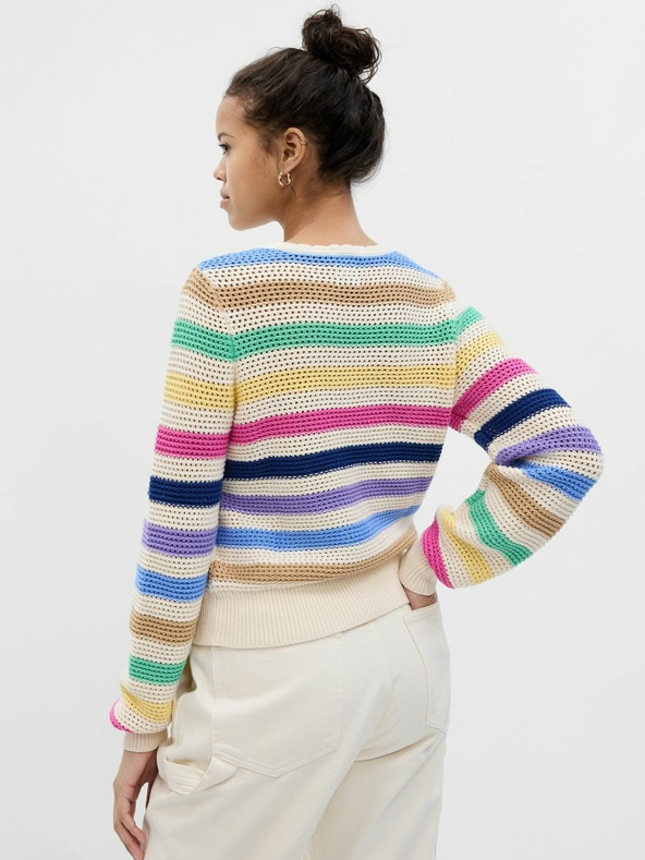 GAP Háčkovaný svetr s pruhy GAP