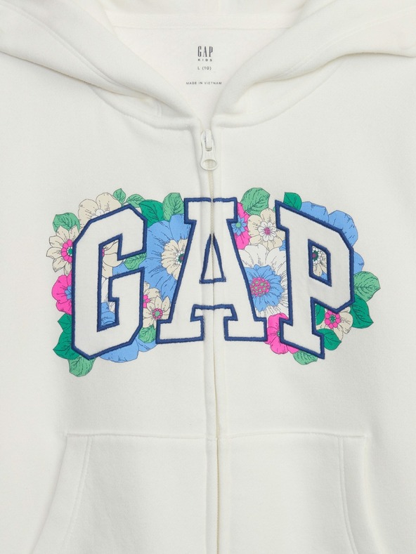 GAP Gyerek pulóver logóval és fleece béléssel GAP