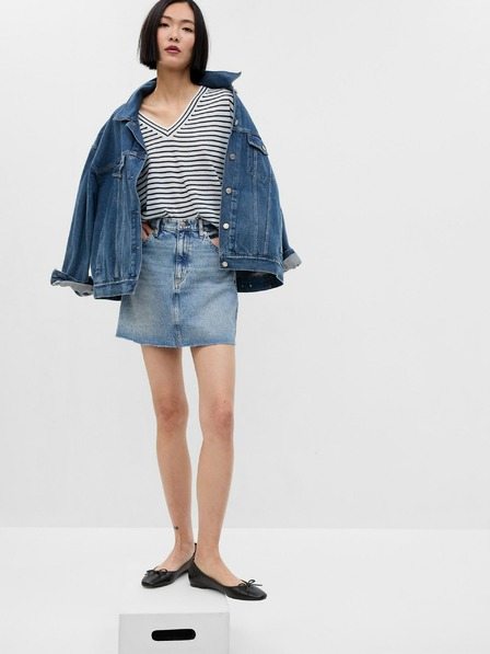 GAP Len csíkos pulóver GAP