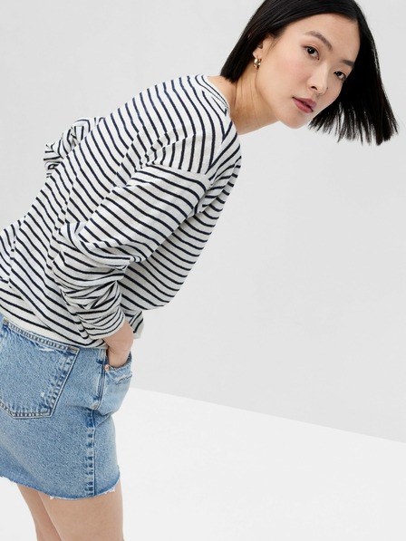 GAP Len csíkos pulóver GAP