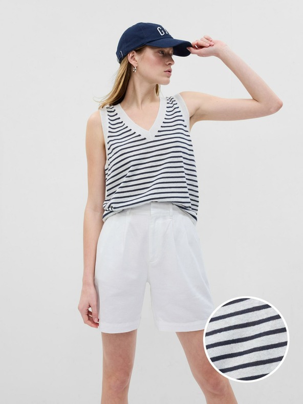 GAP Vászon csíkos mellény GAP