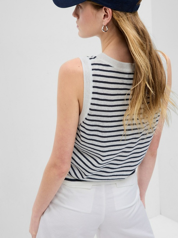 GAP Vászon csíkos mellény GAP