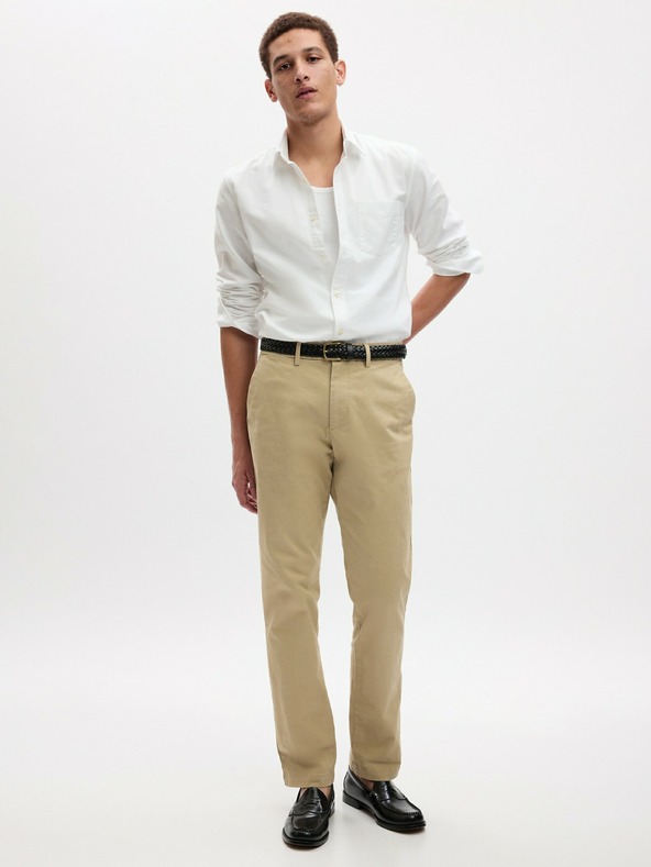 GAP Nadrág modern khaki straight fit GapFlex GAP