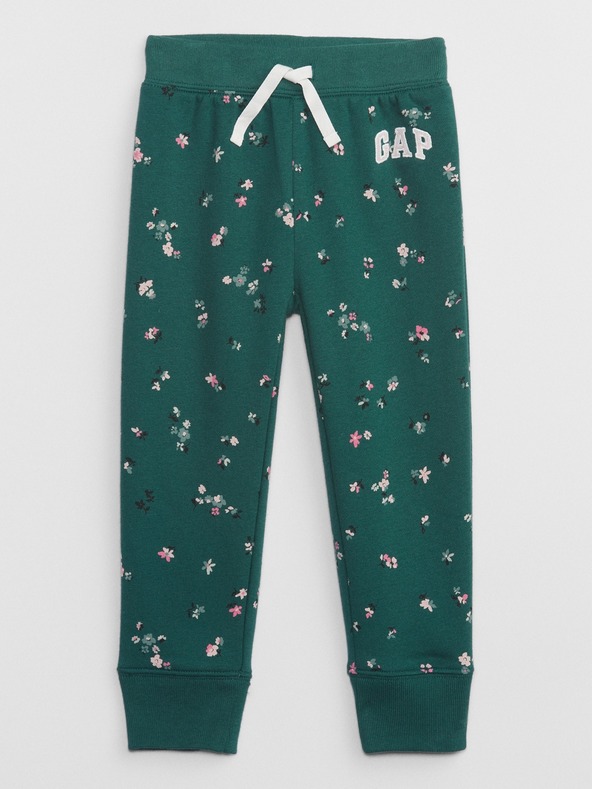 GAP Gyerek fleece sportnadrág logóval army GAP