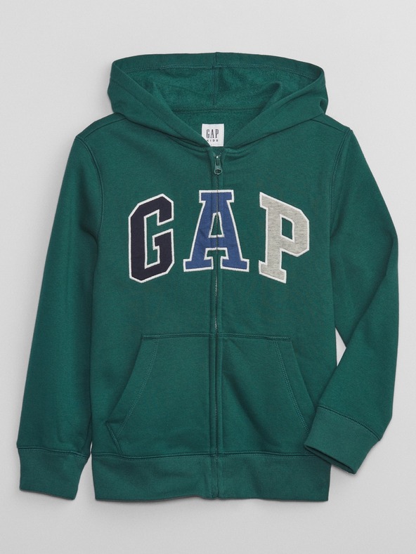 GAP Gyerek pulóver logóval és fleece béléssel GAP