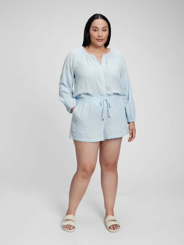 GAP Bavlněná košile bez límečku GAP