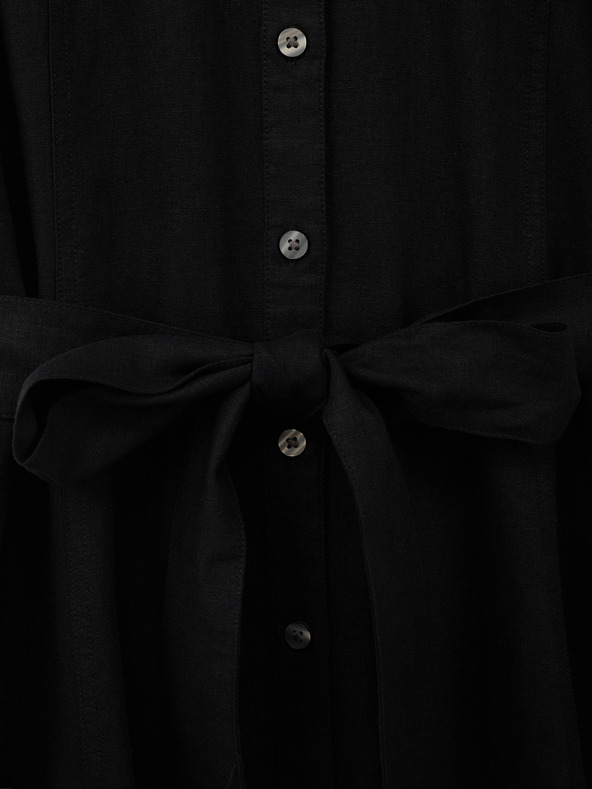 GAP Vászon inges midi ruha GAP