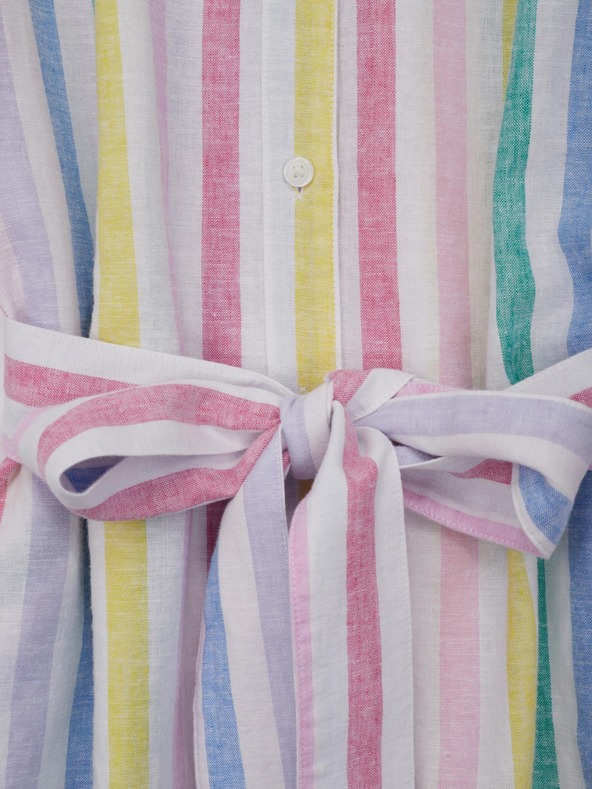 GAP Vászon csíkos mini ruha GAP