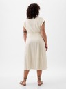 GAP Vászon inges midi ruha GAP