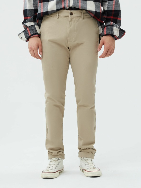 GAP Essential khaki skinny fit nadrág GapFlex GAP
