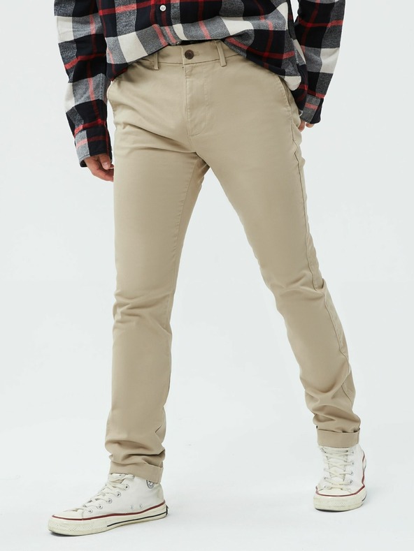 GAP Essential khaki skinny fit nadrág GapFlex GAP