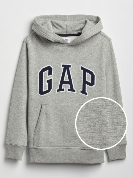 GAP Gyerek pulóver logóval és fleece béléssel GAP