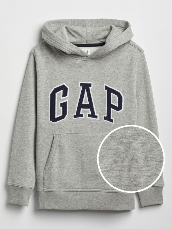 GAP Gyerek pulóver logóval és fleece béléssel GAP