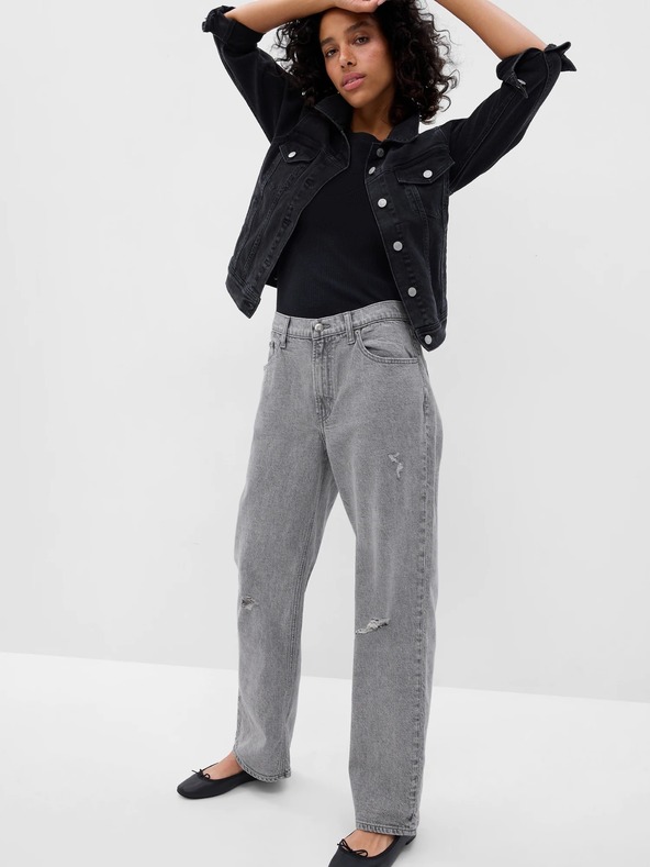 GAP Nadrágok loose Mid Rise Destructed '90s GAP