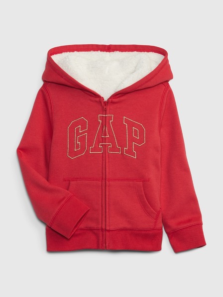 GAP Pamut béléses pulóver logóval GAP