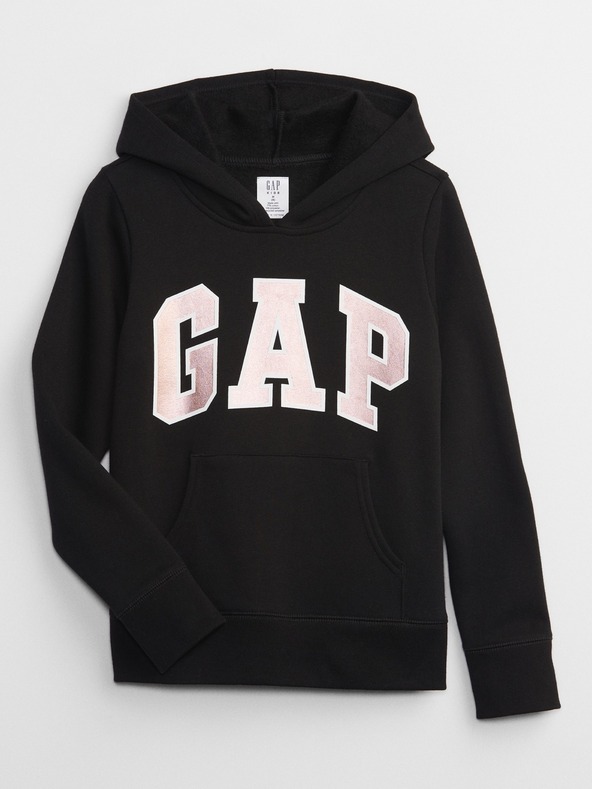 GAP Gyerek pulóver logóval és fleece béléssel GAP