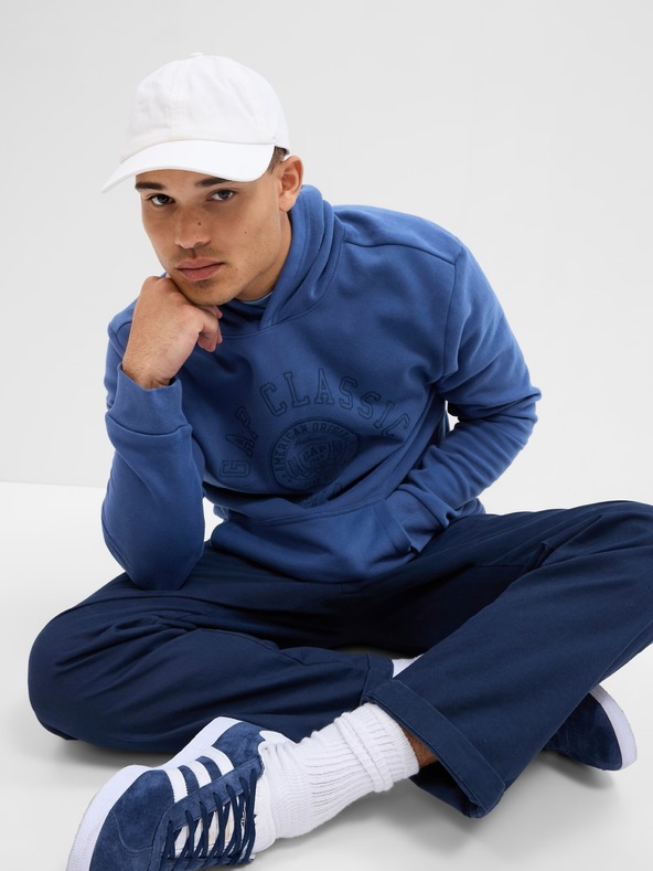GAP Logós pulóver fleece anyaggal GAP