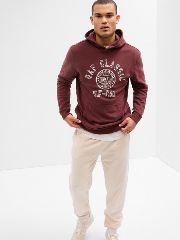 GAP Logós pulóver fleece anyaggal GAP