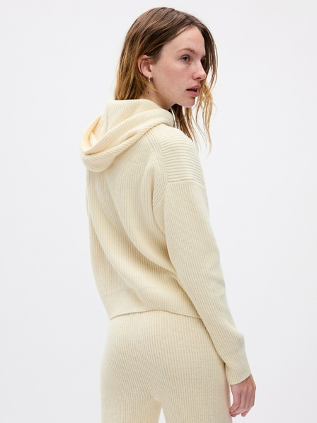 GAP CashSoft crop kapucnis pulóver GAP