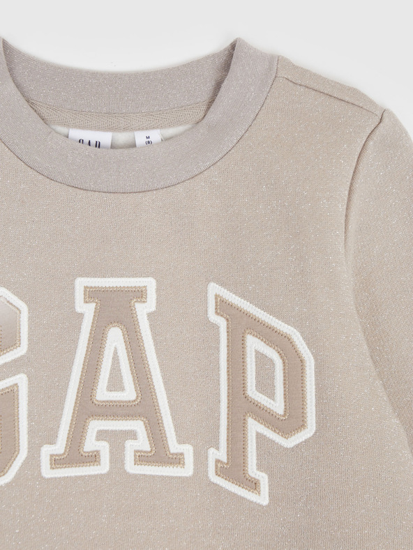 GAP Gyerek pulóver logóval és fleece béléssel GAP