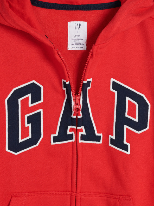 GAP Gyerek pulóver logóval és fleece béléssel GAP