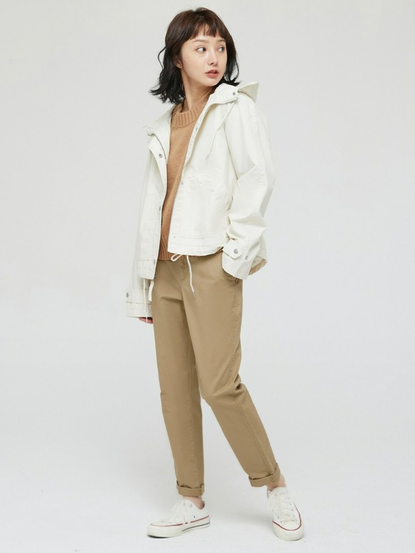 GAP Kalhoty girlfriend khaki in stretch twill GAP