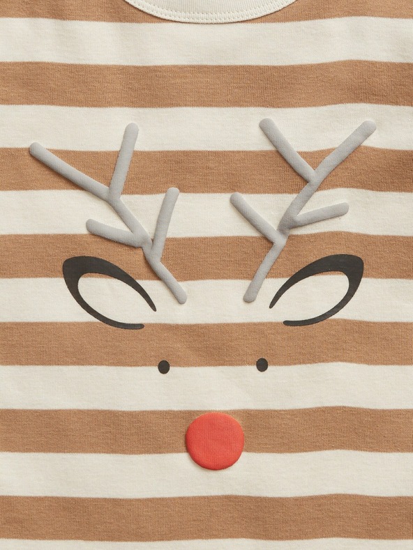 GAP Gyerek csíkos pizsama szarvassal GAP