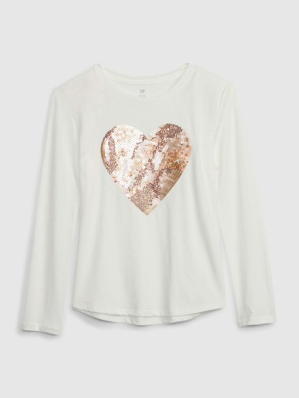 GAP Gyerek póló flitteres szívvel GAP